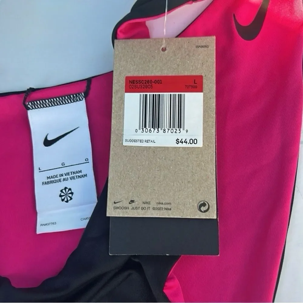 Nike Black and Pink Color Block Reversible Sling Bikini Bottom Size Large